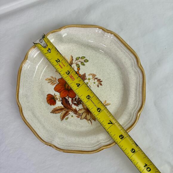 Mikasa VTG Garden Club Harvest Bouquet EC 455 Set 2 Stoneware Floral 8" Plates - Picture 7 of 8